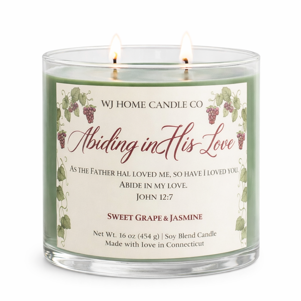 Abiding in His Love – Sweet Grape & Jasmine | 16oz Soy Blend Candle